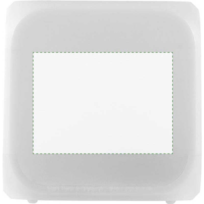 Budík ve tvaru kostky, mění barvu, bílá Budík ve tvaru kostky, mění barvu, bílá