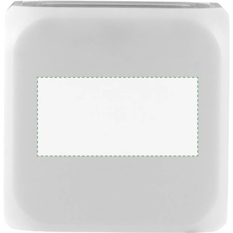 Budík ve tvaru kostky, mění barvu, bílá Budík ve tvaru kostky, mění barvu, bílá