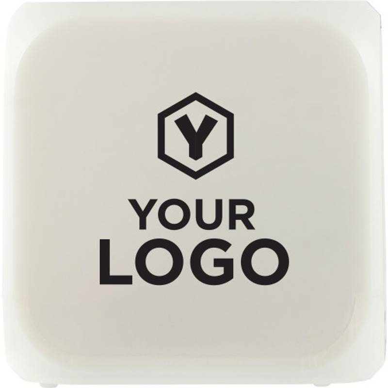 Budík ve tvaru kostky, mění barvu, bílá Budík ve tvaru kostky, mění barvu, bílá