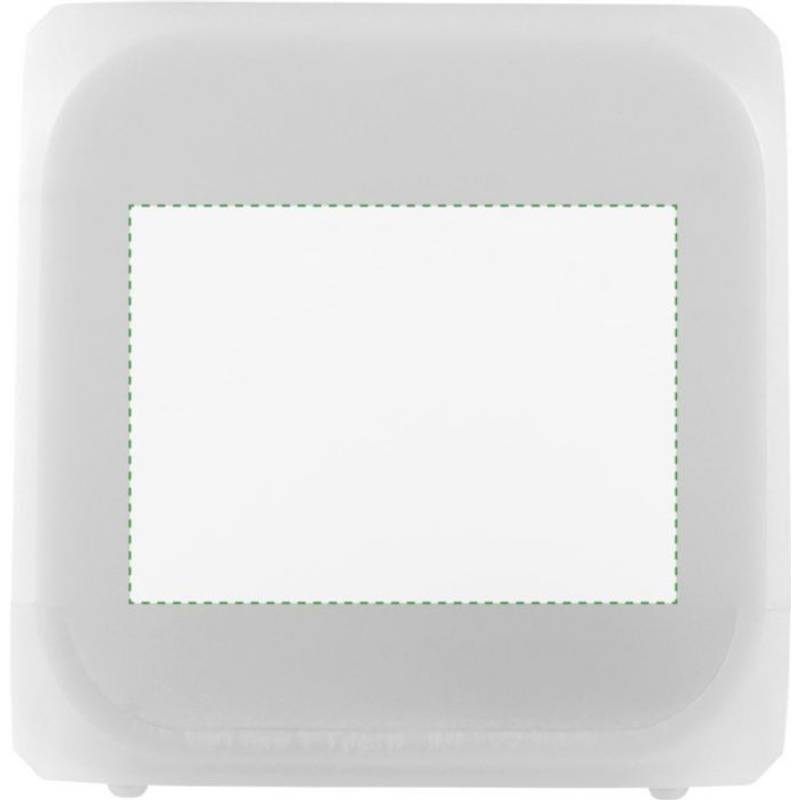 Budík ve tvaru kostky, mění barvu, bílá Budík ve tvaru kostky, mění barvu, bílá