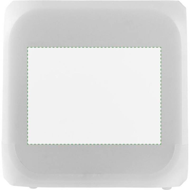 Budík ve tvaru kostky, mění barvu, bílá Budík ve tvaru kostky, mění barvu, bílá