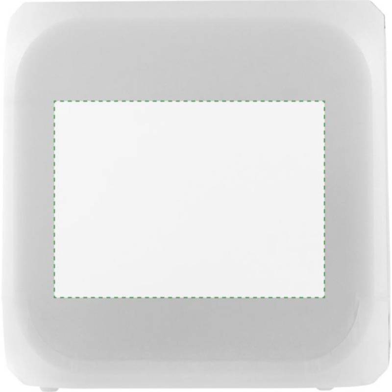 Budík ve tvaru kostky, mění barvu, bílá Budík ve tvaru kostky, mění barvu, bílá