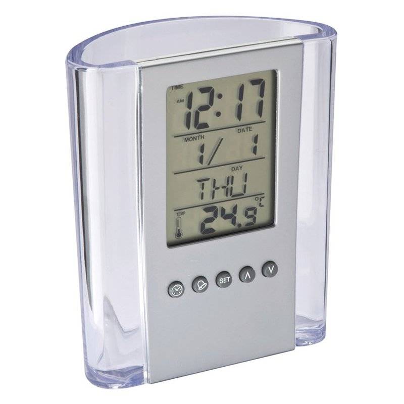 Meteostanica so stojanom na perá s hodinami a dátumom, zn.CrisMa Meteostanica so stojanom na perá s hodinami a dátumom, zn.CrisMa