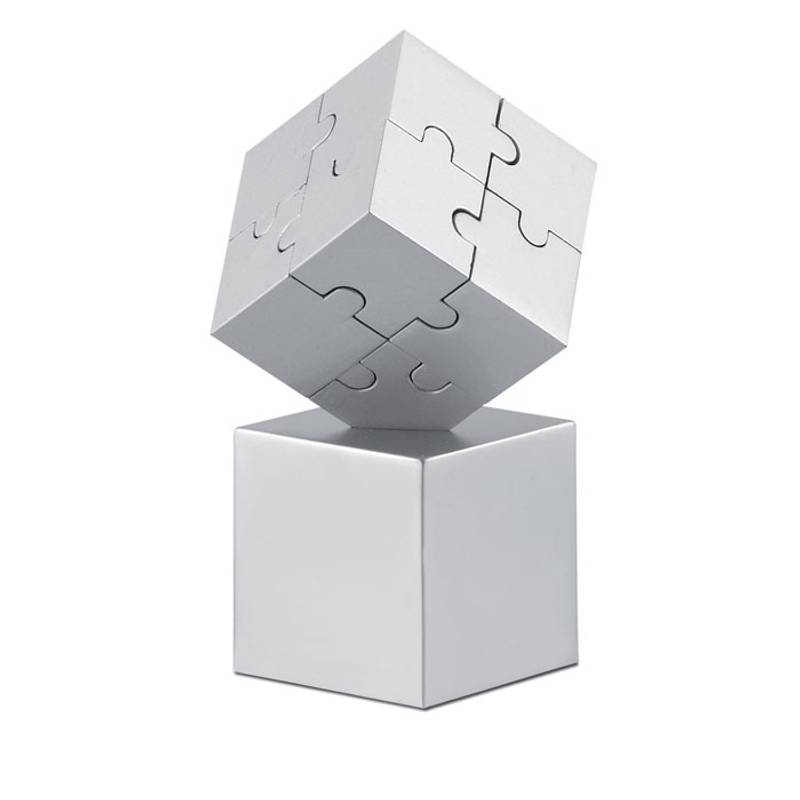 3D kovové magnetické puzzle, stříbrná 3D kovové magnetické puzzle, stříbrná