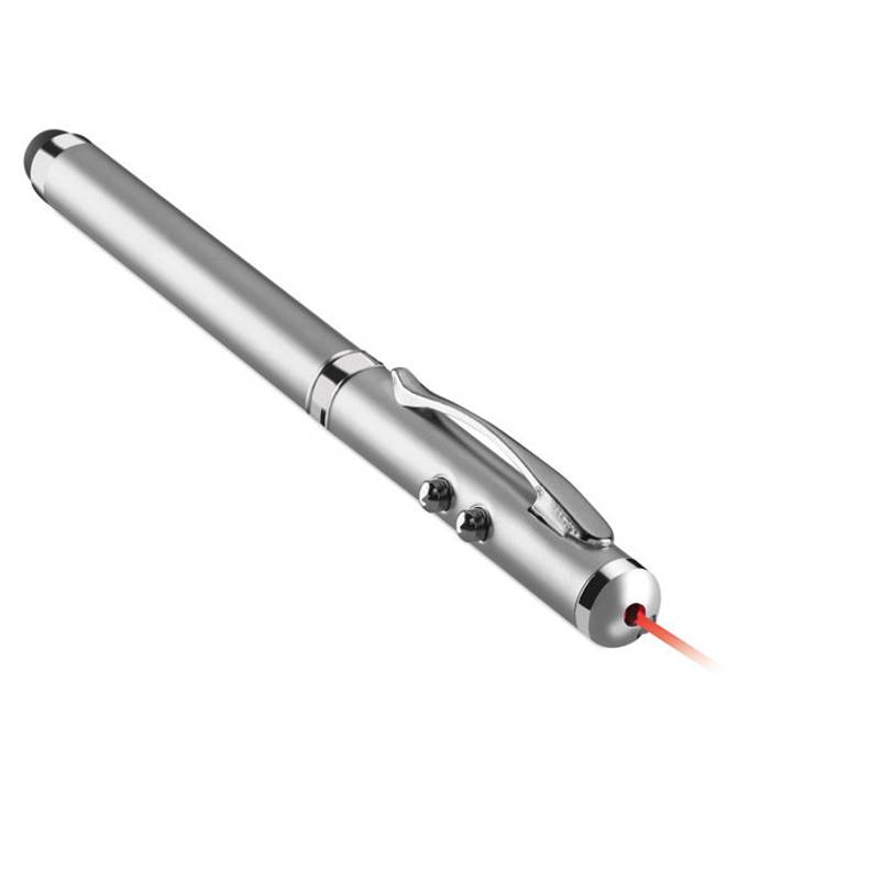 Guľôčkové pero s laserovým ukazovátkom, strieborná