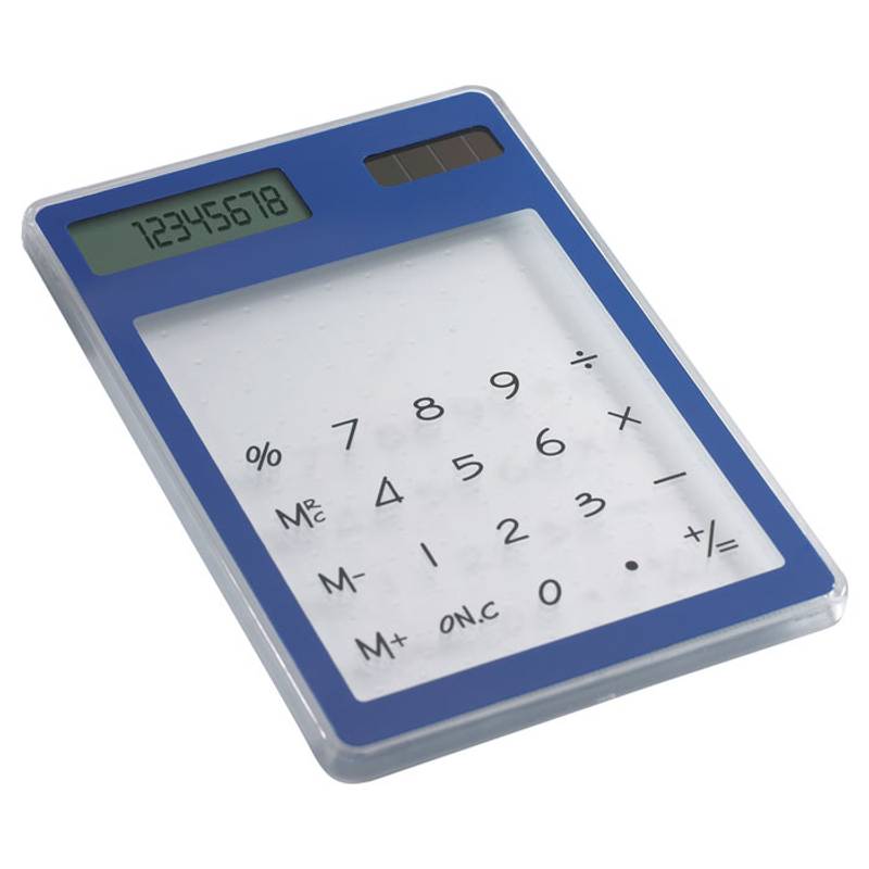 Kalkulačka se solárním panelem, modrá