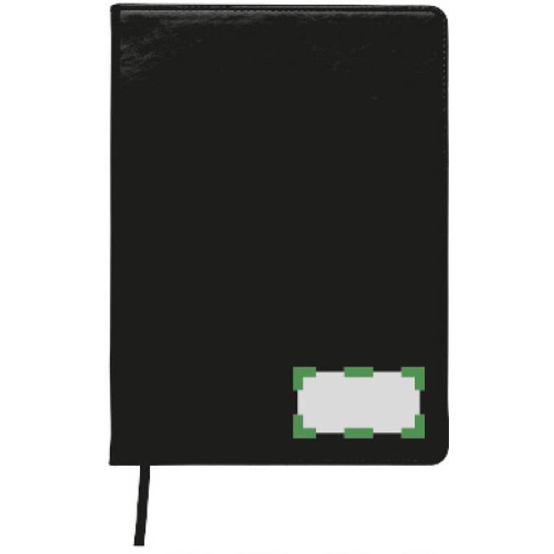 Blok A5, linkovaný, záložka, černá Blok A5, linkovaný, záložka, černá