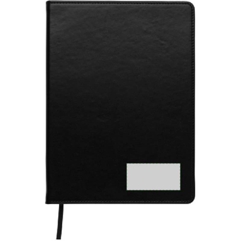 Blok A5, linkovaný, záložka, černá Blok A5, linkovaný, záložka, černá