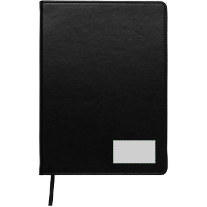 Blok A5, linkovaný, záložka, černá Blok A5, linkovaný, záložka, černá