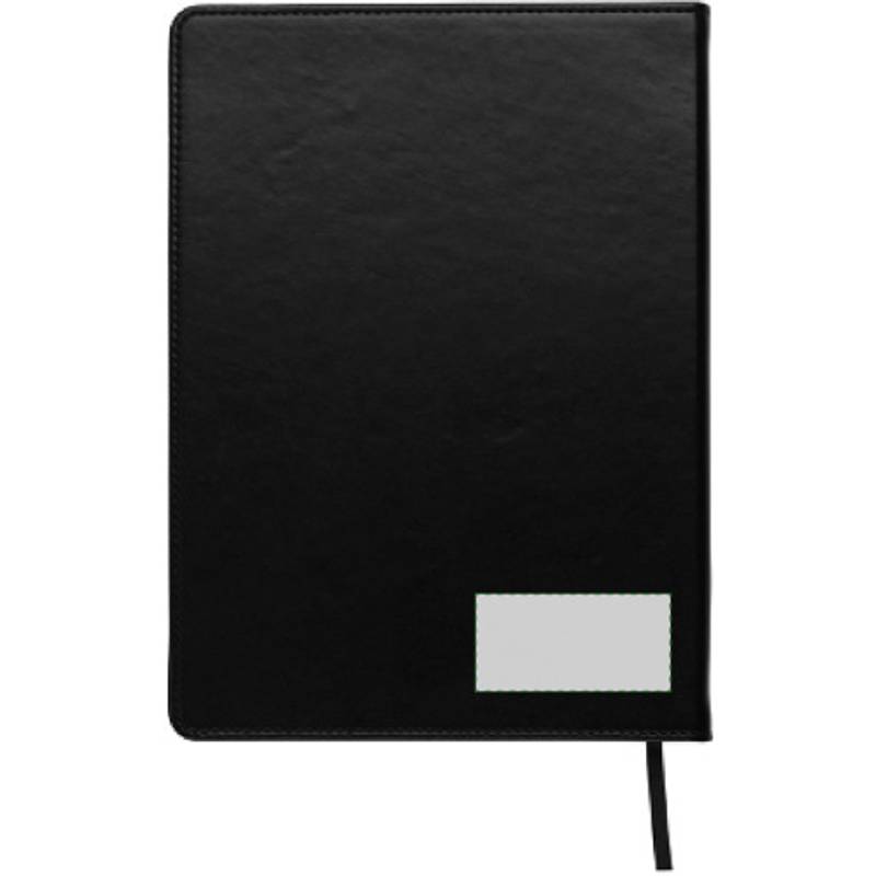Blok A5, linkovaný, záložka, černá Blok A5, linkovaný, záložka, černá
