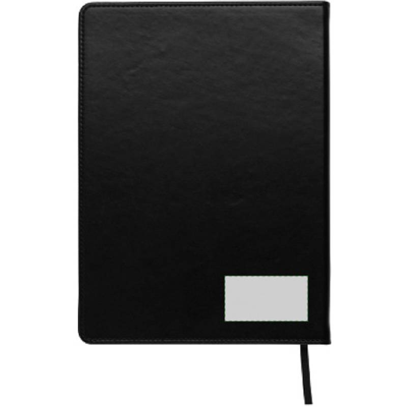 Blok A5, linkovaný, záložka, černá Blok A5, linkovaný, záložka, černá