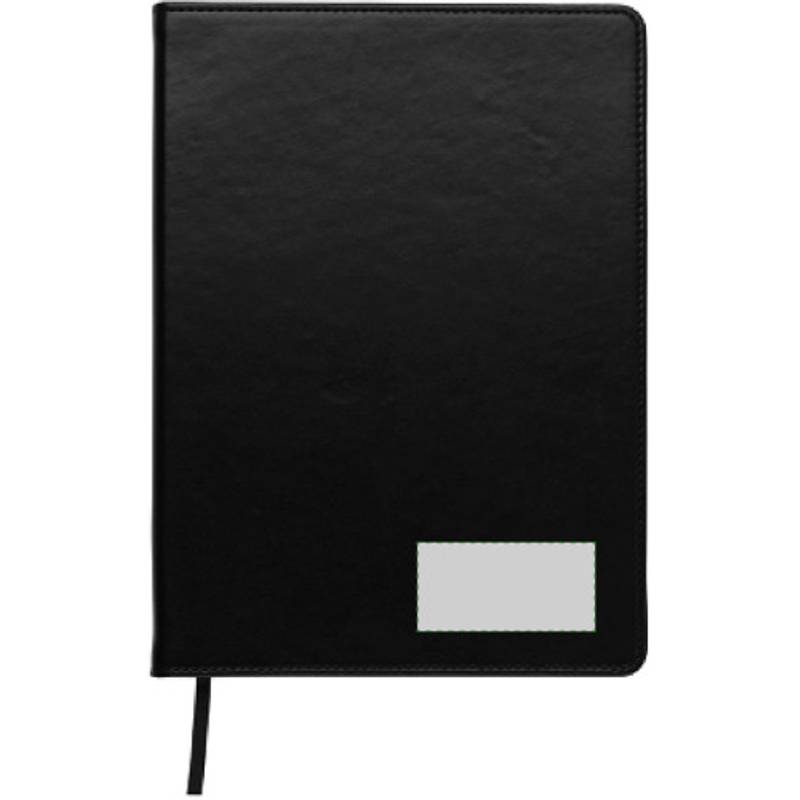 Blok A5, linkovaný, záložka, černá Blok A5, linkovaný, záložka, černá