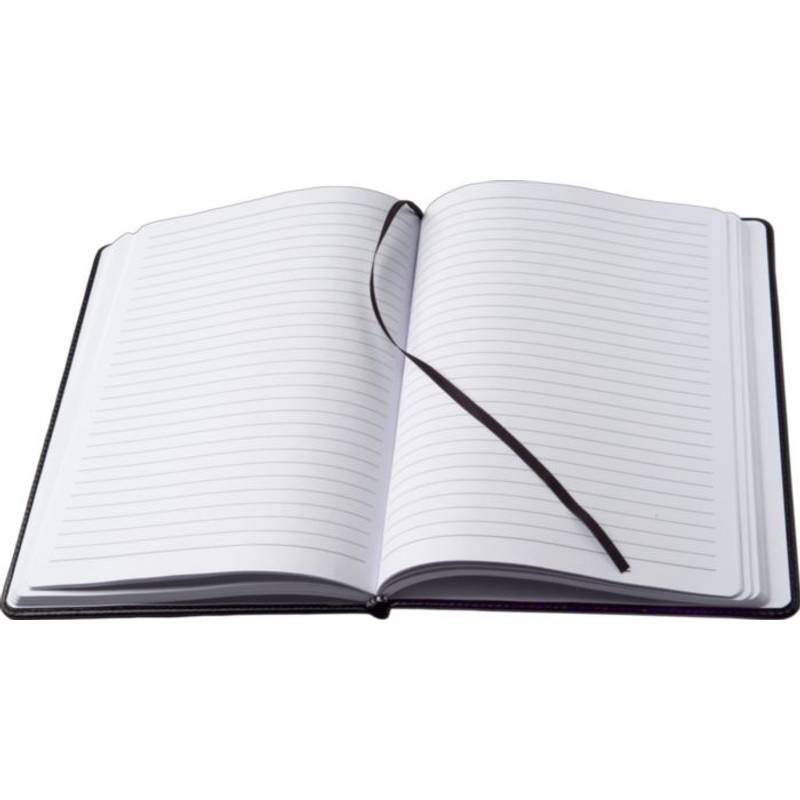 Blok A5, linkovaný, záložka, černá Blok A5, linkovaný, záložka, černá