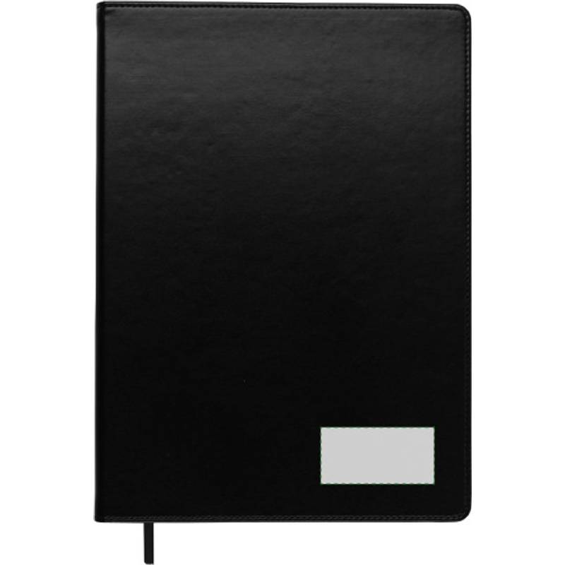 Blok A4, linkovaný, záložka, černá Blok A4, linkovaný, záložka, černá