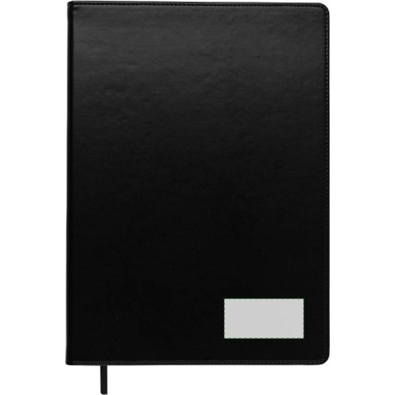 Blok A4, linkovaný, záložka, černá Blok A4, linkovaný, záložka, černá