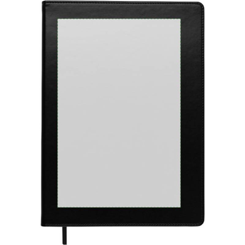 Blok A4, linkovaný, záložka, černá Blok A4, linkovaný, záložka, černá