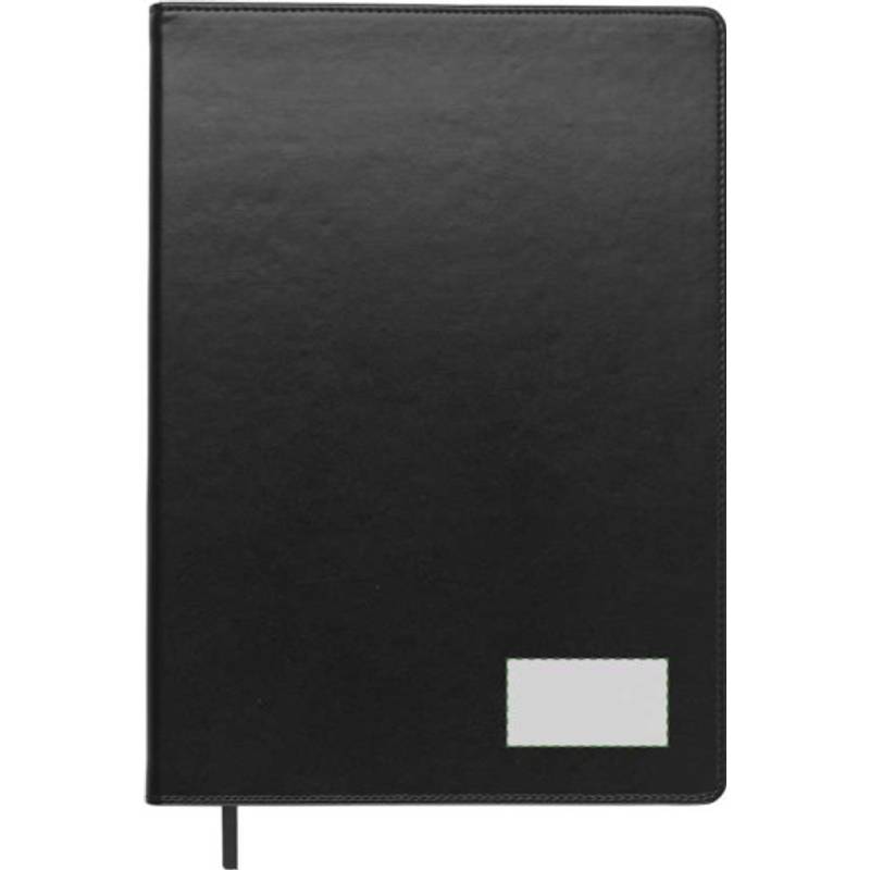 Blok A4, linkovaný, záložka, černá Blok A4, linkovaný, záložka, černá