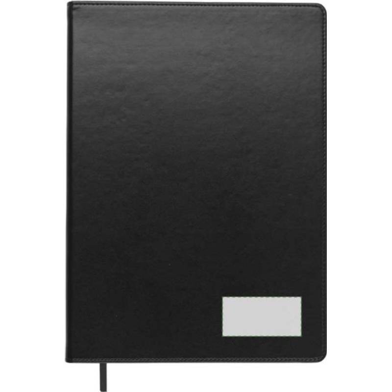 Blok A4, linkovaný, záložka, černá Blok A4, linkovaný, záložka, černá