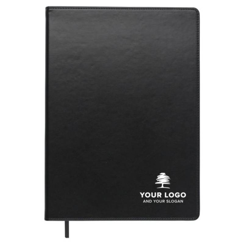 Blok A4, linkovaný, záložka, černá Blok A4, linkovaný, záložka, černá