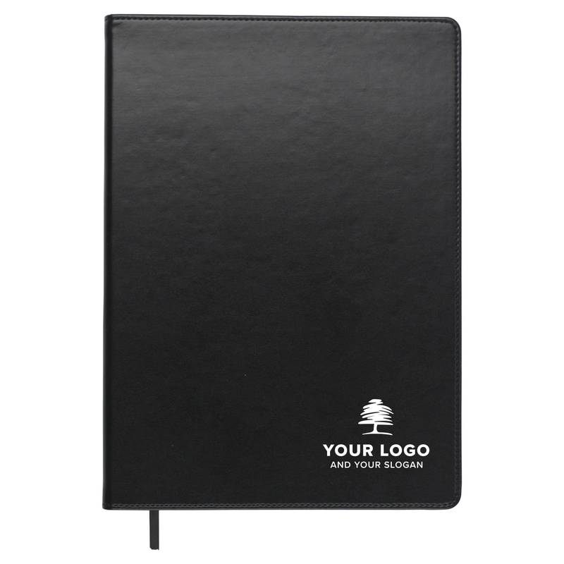 Blok A4, linkovaný, záložka, černá Blok A4, linkovaný, záložka, černá