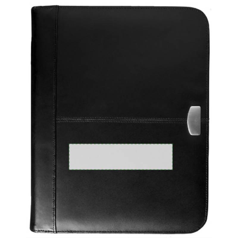 POSLANEC konferenční desky A4, blok, kožoná štípenka, černá