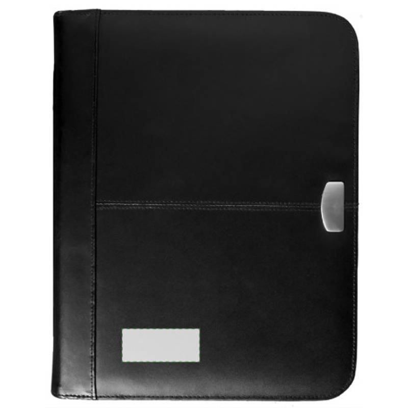 POSLANEC konferenční desky A4, blok, kožoná štípenka, černá