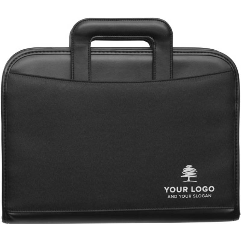 Konferenční desky A4 na zip, kalkulačka, blok, černá Konferenční desky A4 na zip, kalkulačka, blok, černá