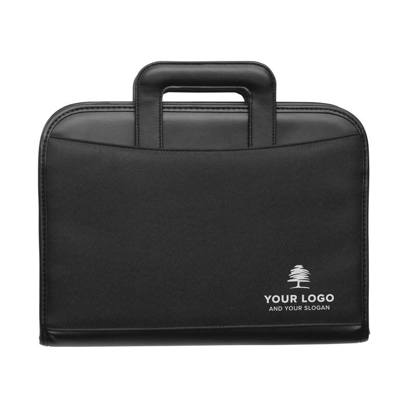 Konferenční desky A4 na zip, kalkulačka, blok, černá Konferenční desky A4 na zip, kalkulačka, blok, černá