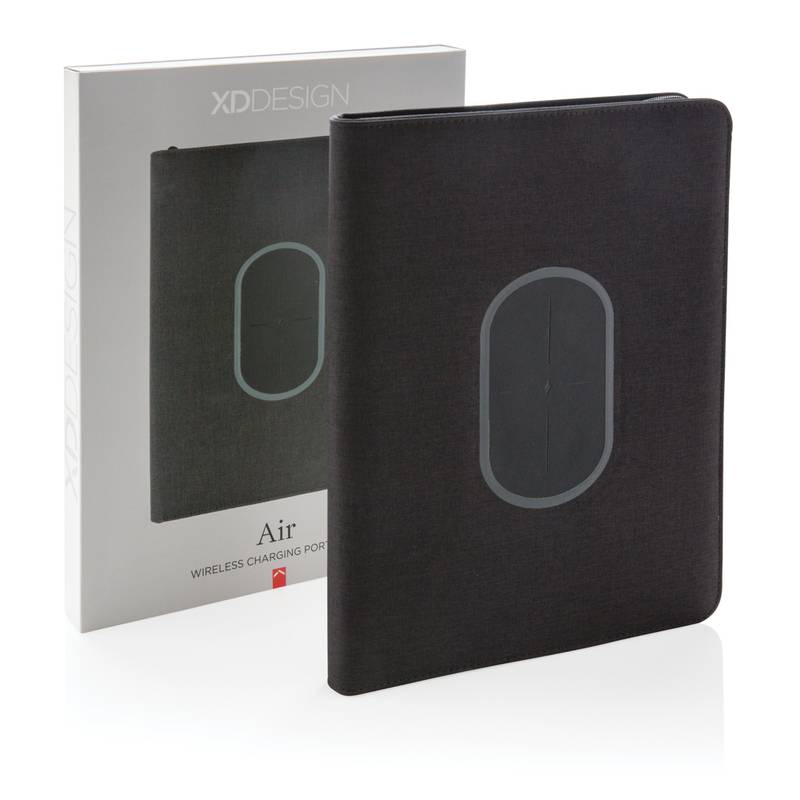 Air konferenčné dosky, A4 s bezdrôtovou nabíjačkou, čierna