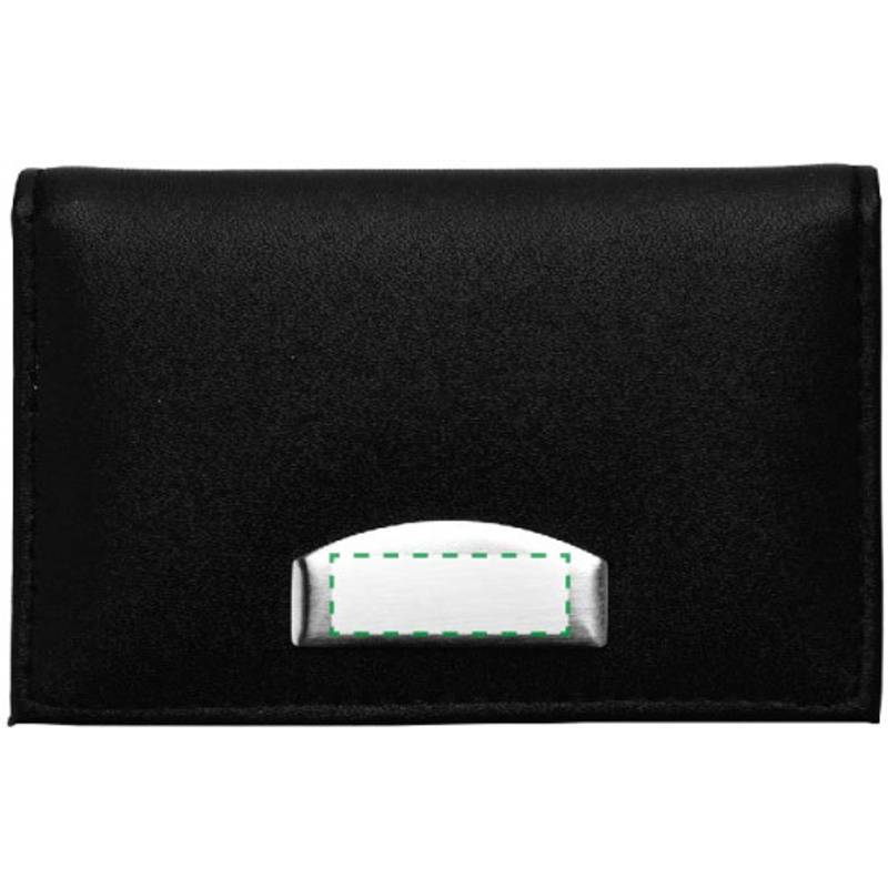 Vizitkář na 20 vizitek, kožená štípenka, černá Vizitkář na 20 vizitek, kožená štípenka, černá