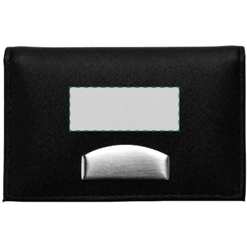 Vizitkář na 20 vizitek, kožená štípenka, černá Vizitkář na 20 vizitek, kožená štípenka, černá