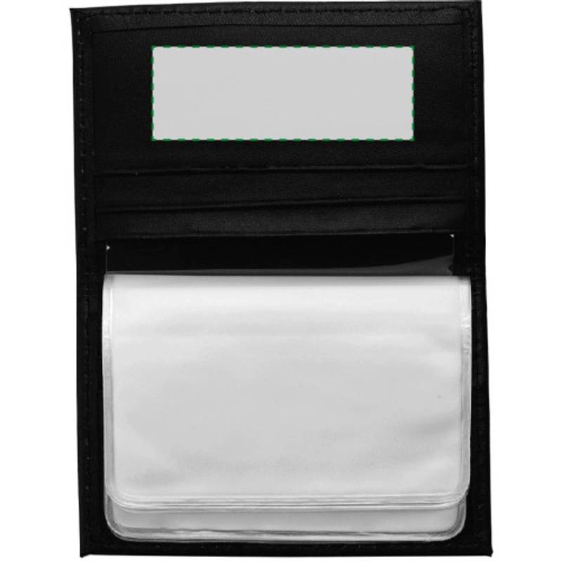 Vizitkář na 20 vizitek, kožená štípenka, černá Vizitkář na 20 vizitek, kožená štípenka, černá