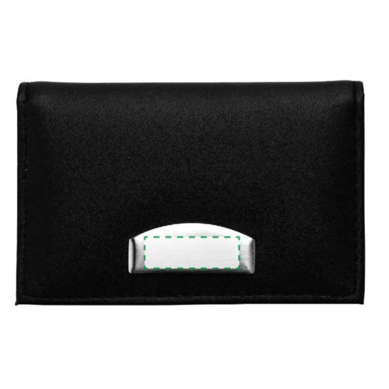 Vizitkář na 20 vizitek, kožená štípenka, černá Vizitkář na 20 vizitek, kožená štípenka, černá