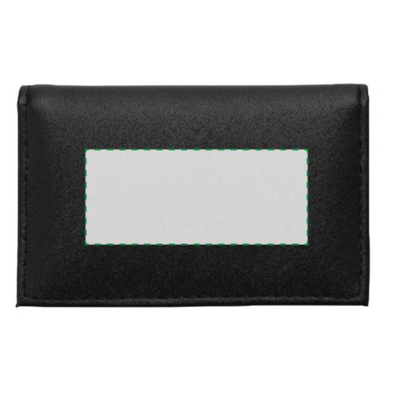 Vizitkář na 20 vizitek, kožená štípenka, černá Vizitkář na 20 vizitek, kožená štípenka, černá