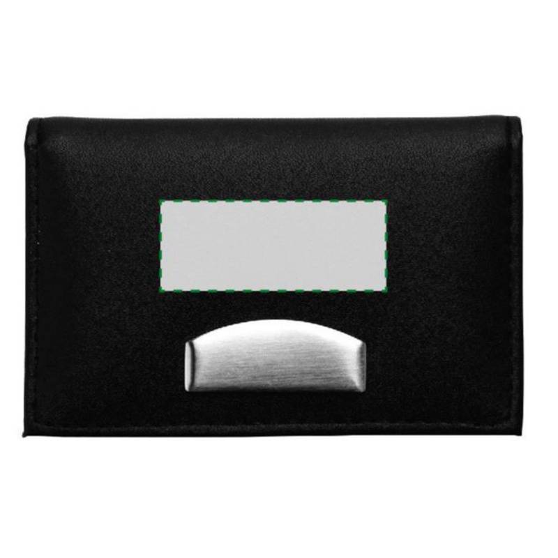 Vizitkář na 20 vizitek, kožená štípenka, černá Vizitkář na 20 vizitek, kožená štípenka, černá