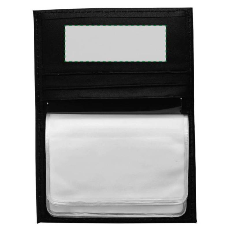 Vizitkář na 20 vizitek, kožená štípenka, černá Vizitkář na 20 vizitek, kožená štípenka, černá