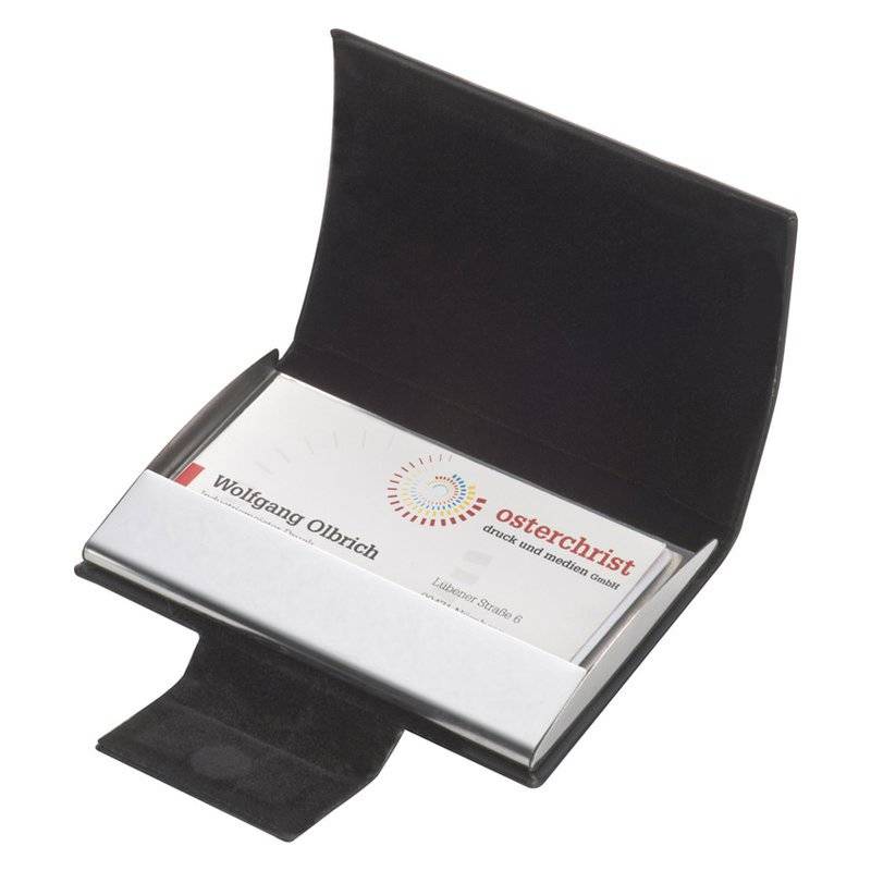 Vizitkář z umělé kůže, černá Vizitkář z umělé kůže, černá