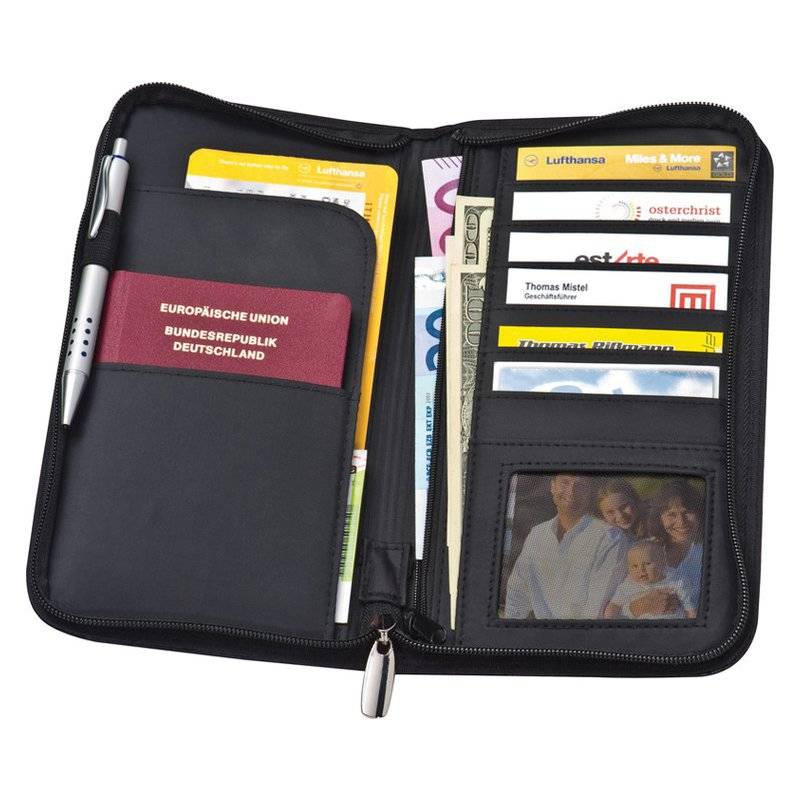 Cestovné puzdro na doklady, čierna Cestovné puzdro na doklady, čierna