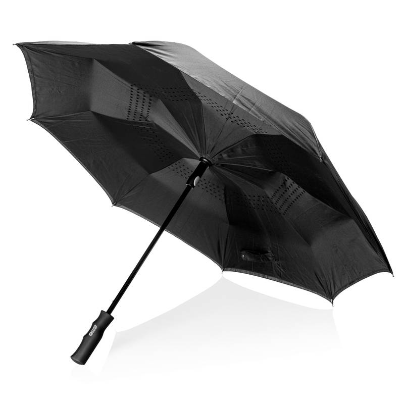 Automatický 23" reverzný dáždnik Swiss Peak, čierna