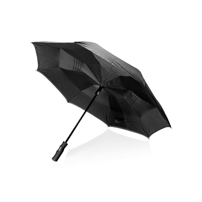 Automatický 23" reverzný dáždnik Swiss Peak, čierna