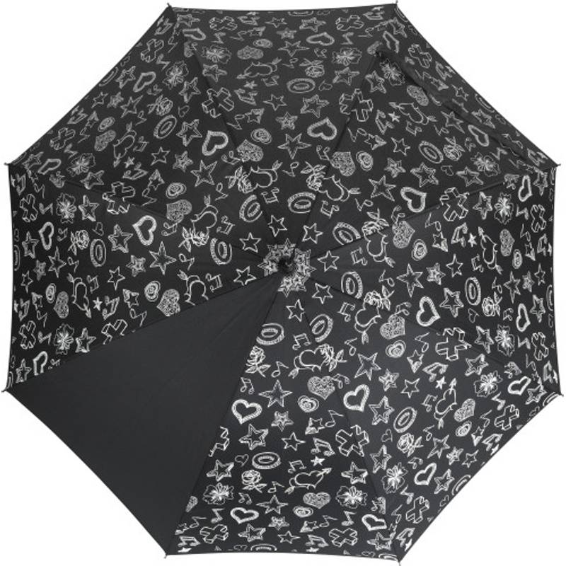 Rangel automatický dáždnik s obrázkami meniacimi farbu v daždi, 104cm.