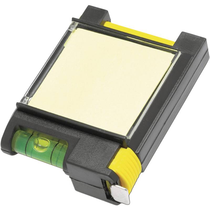 Plastový zvinovací meter 2 m, vodováha, poznámkový blok Plastový zvinovací meter 2 m, vodováha, poznámkový blok