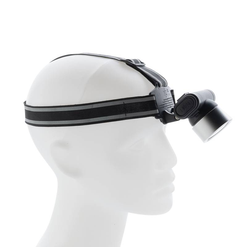 Čelovka s 3 LED a 1 žárovkou, stříbrná Čelovka s 3 LED a 1 žárovkou, stříbrná