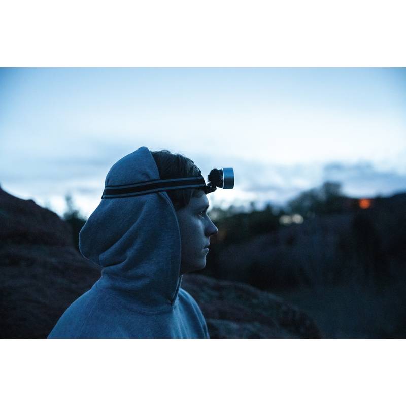 Čelovka s 3 LED a 1 žárovkou, stříbrná Čelovka s 3 LED a 1 žárovkou, stříbrná