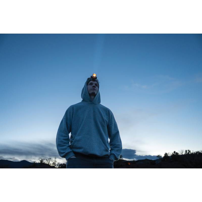 Čelovka s 3 LED a 1 žárovkou, stříbrná Čelovka s 3 LED a 1 žárovkou, stříbrná