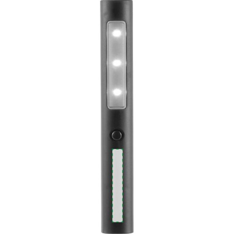 Plastové pracovné LED svietidlo s magnetom, čierna