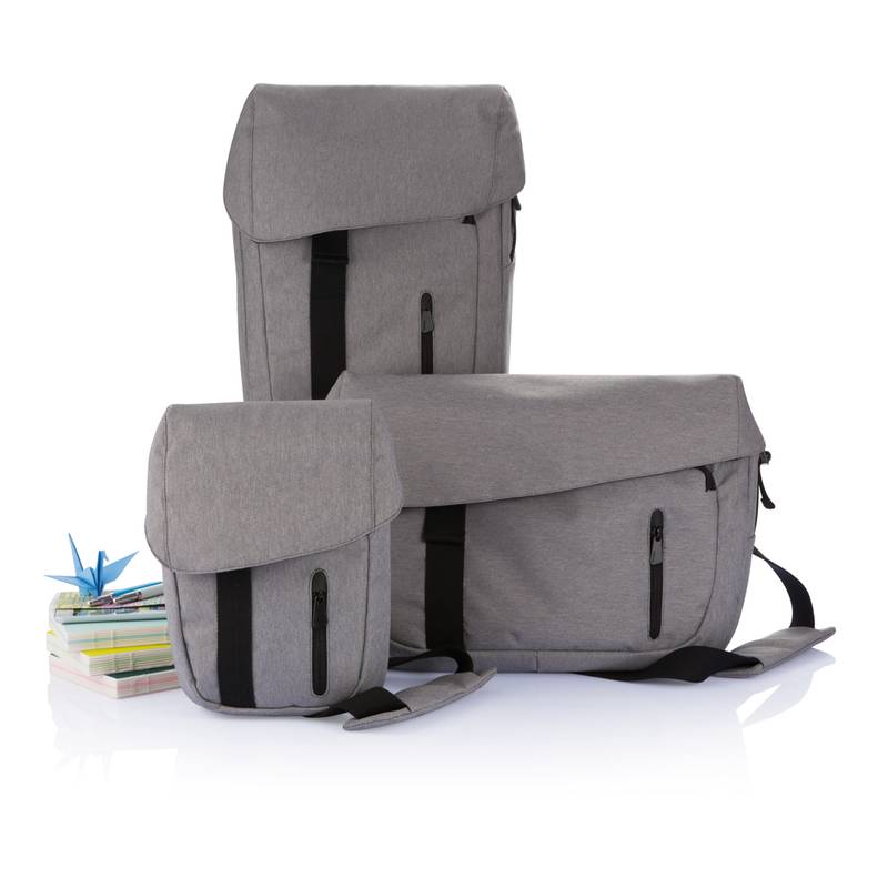Moderní batoh na laptop s klopou, šedá