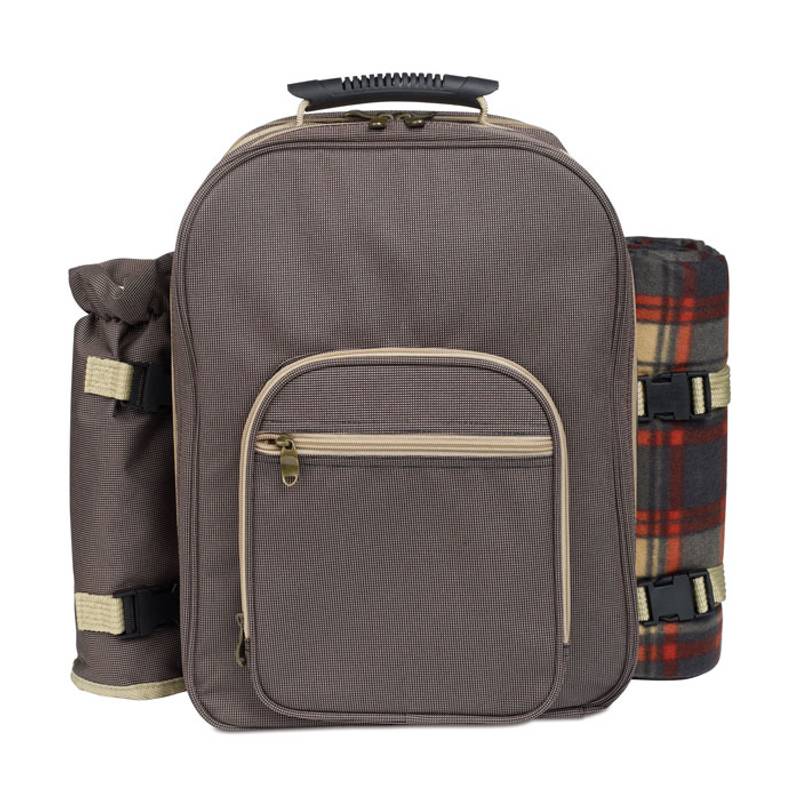 Luxusní batoh na piknik s příslušenstvím, hnědá Luxusní batoh na piknik s příslušenstvím, hnědá