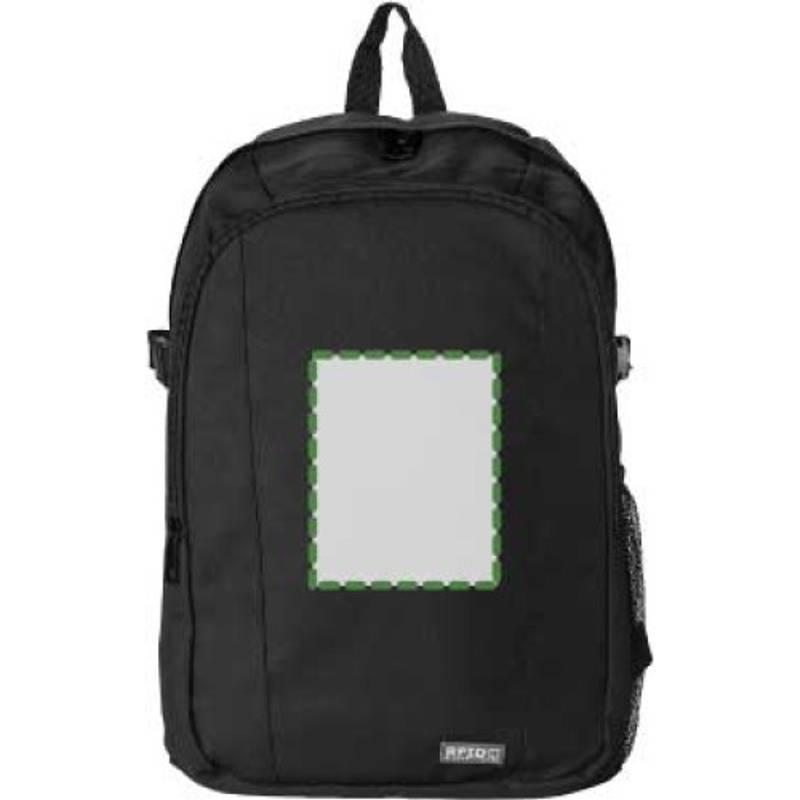 Polyesterový batoh s RFID ochrannou, čierna Polyesterový batoh s RFID ochrannou, čierna