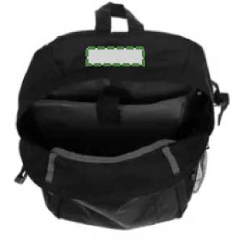Polyesterový batoh s RFID ochrannou, čierna Polyesterový batoh s RFID ochrannou, čierna